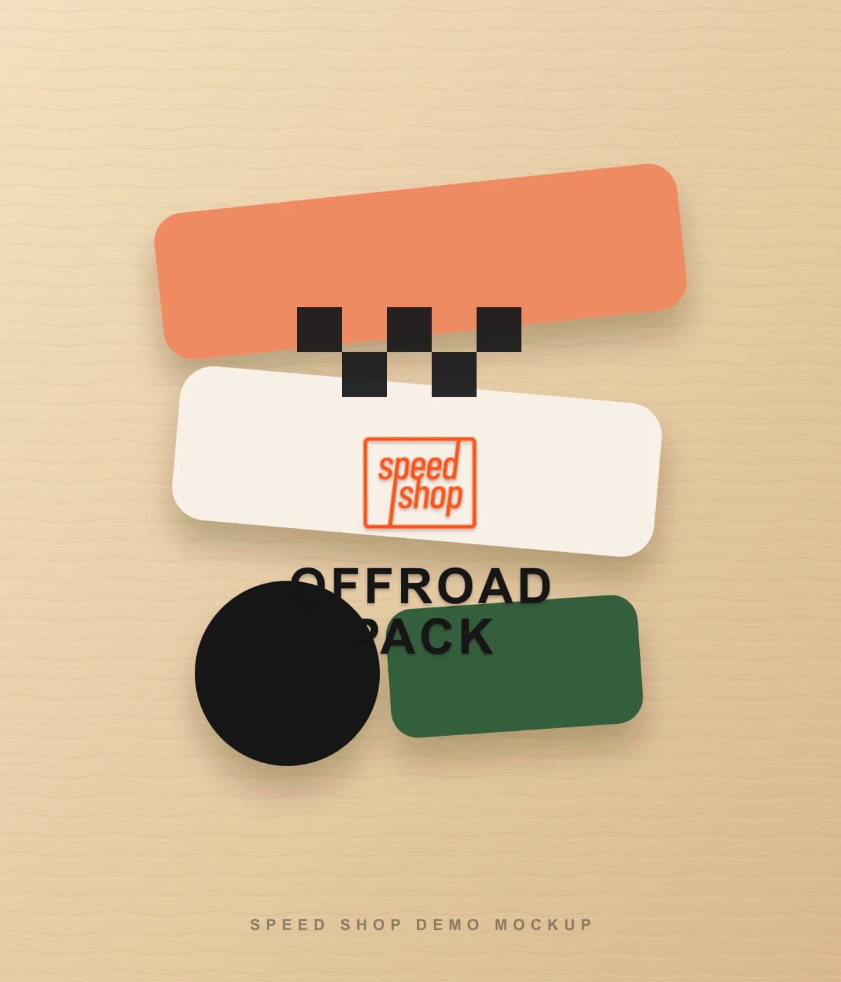 Mockup Speed Shop de adesivos Offroad Pack