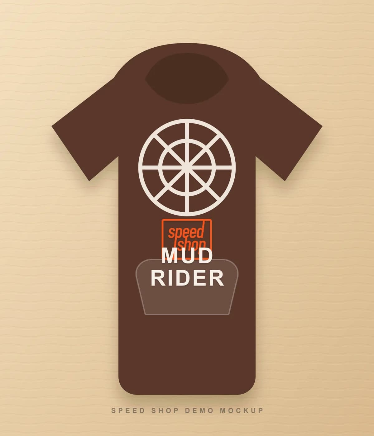 Mockup Speed Shop de moletom marrom Mud Rider